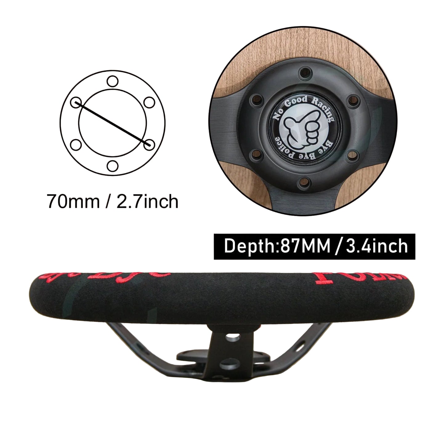 NO GOOD RACING 'Bye Bye Police' Steering Wheel