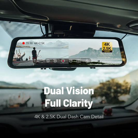WOLFBOX G900 Pro Smart Mirror and Dash Cam 4K