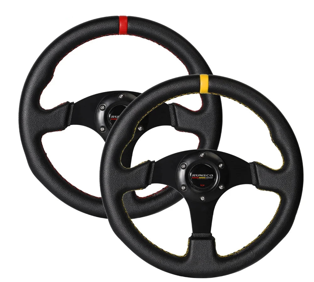 13 inch racing steering wheel replacement high durability aluminium with premium stitching
