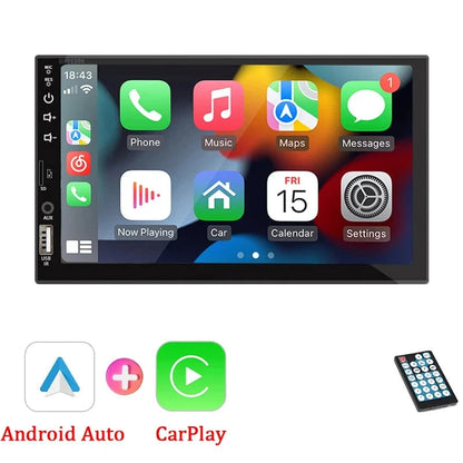 7“ Touch Screen Multimedia Player with CarPlay & Android Auto HD Reverse Camera Wireless Remote Control Automotive Car Modifications 7