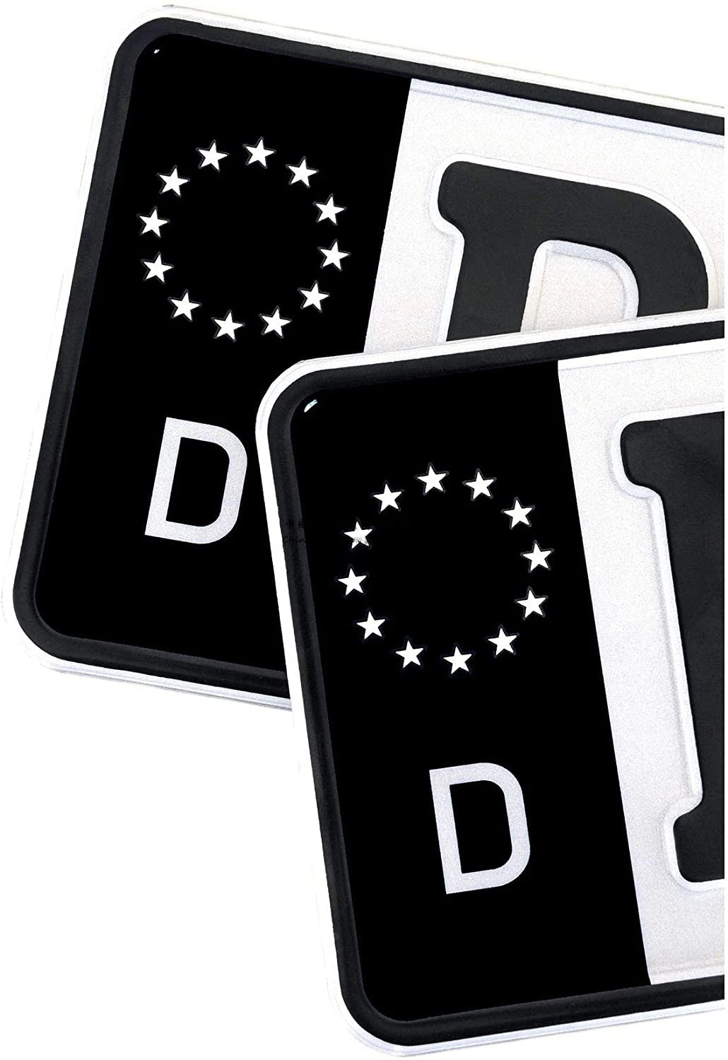 EU Number Plate Black Stickers Germany