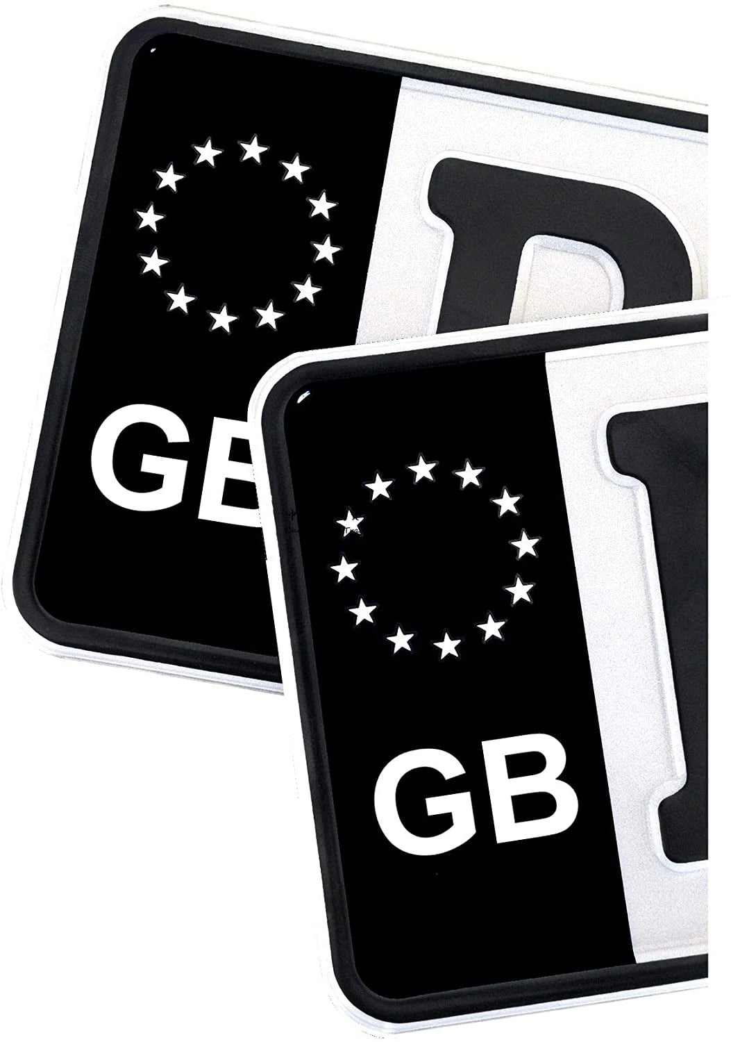 EU Number Plate Black Stickers Great Britian