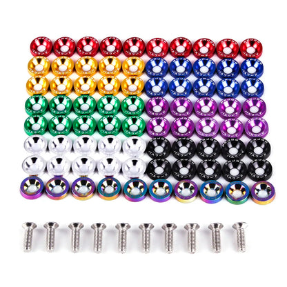 M6 Billet Aluminium Fasteners Set - 10 Pack