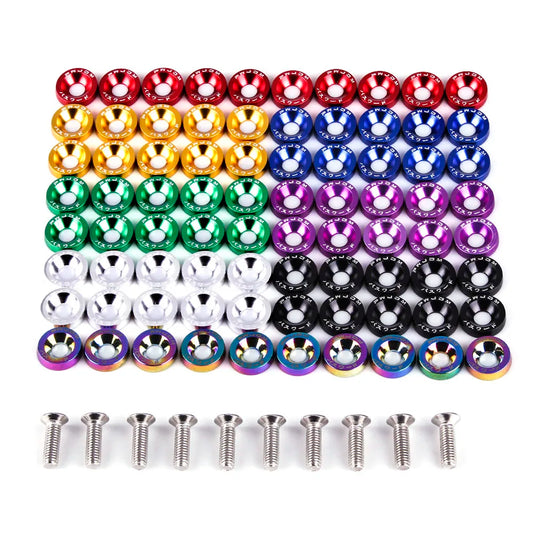 M6 Billet Aluminium Fasteners Set - 10 Pack