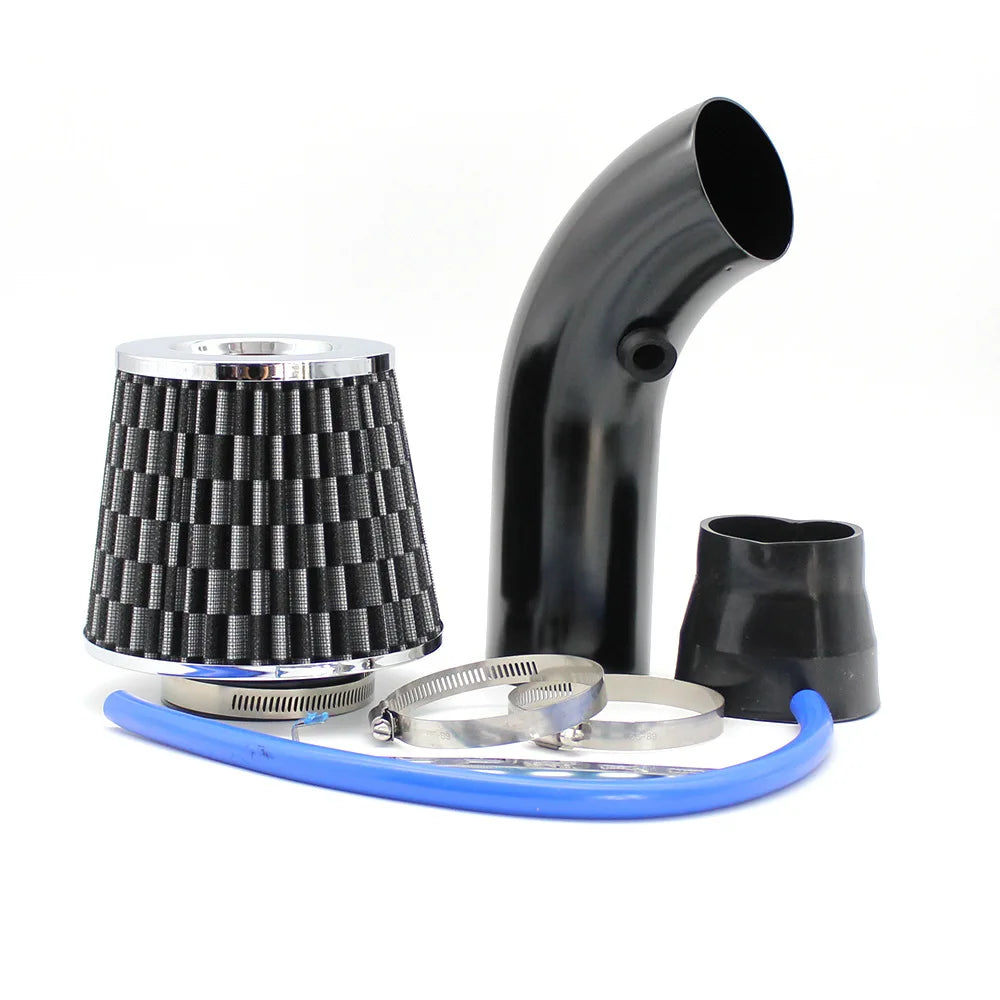 High-Performance Air Intake Pipe Kit adapter black