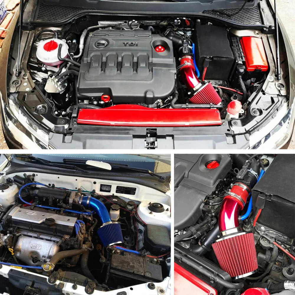 High-Performance Air Intake Pipe Kit adapter engine bay example