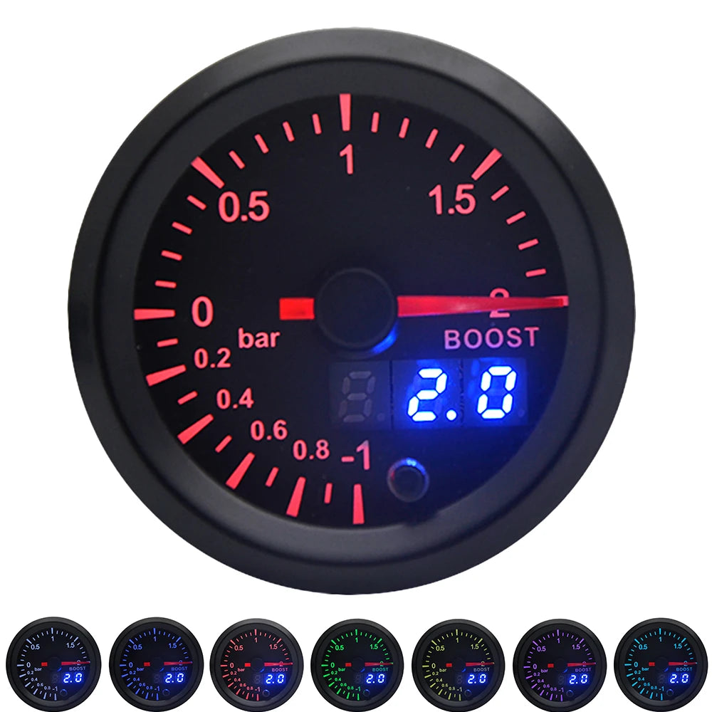 LED Performance Gauges – 7 Colour Multifunction Series 52mm 2 inch 12