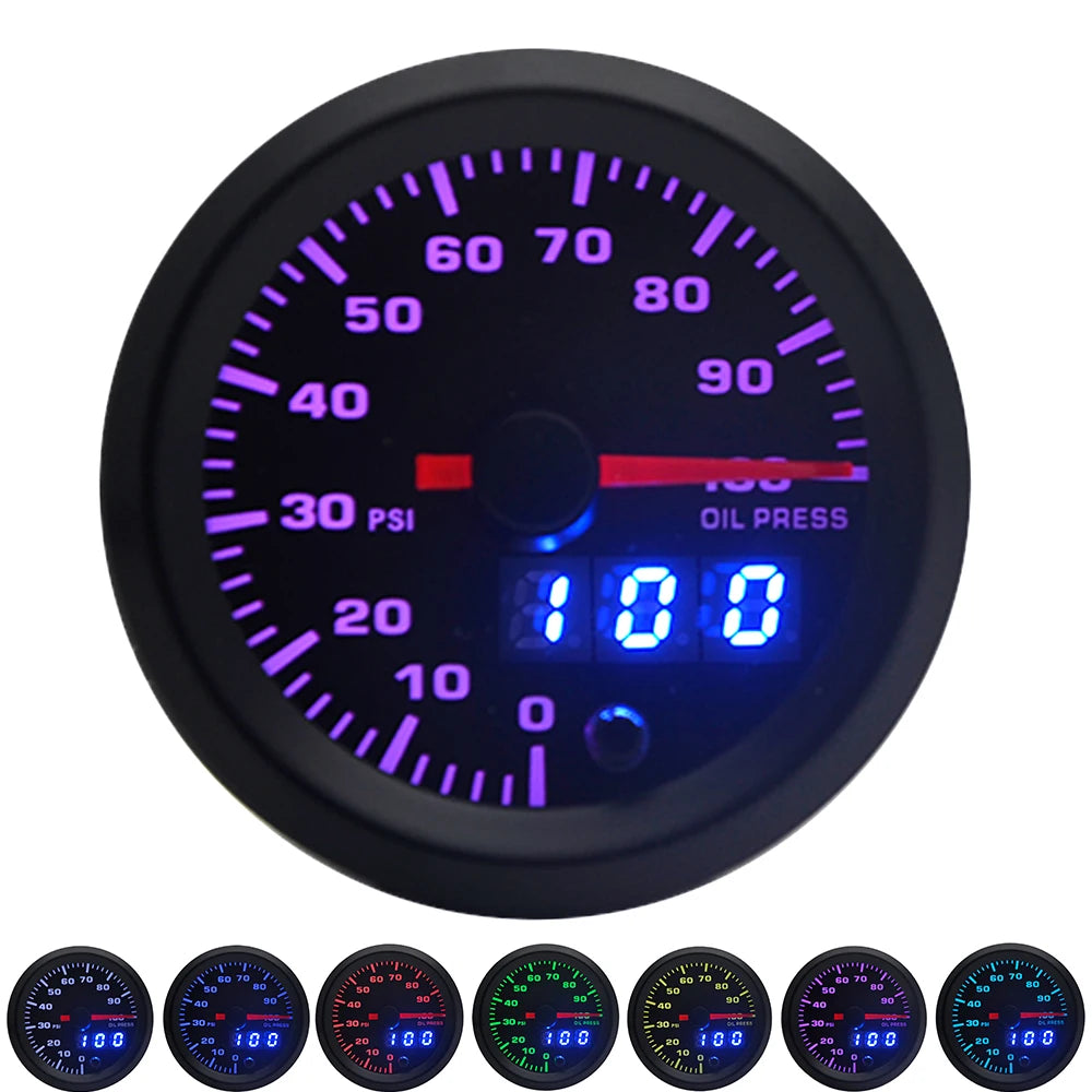 LED Performance Gauges – 7 Colour Multifunction Series 52mm 2 inch 6