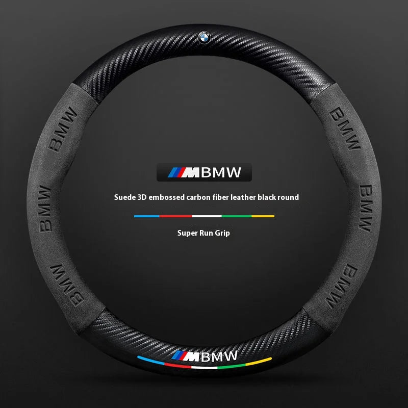 BMW Carbon Fibre Leather Steering Wheel Cover