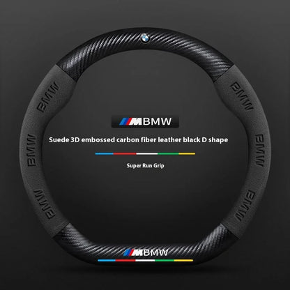 BMW Carbon Fibre Leather Steering Wheel Cover