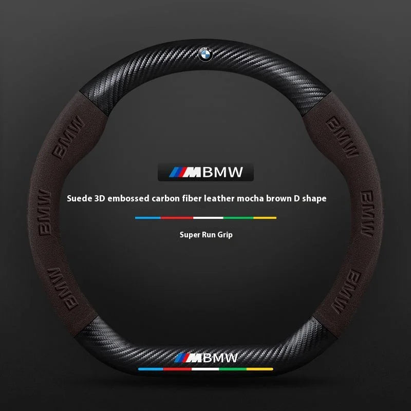 BMW Carbon Fibre Leather Steering Wheel Cover