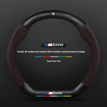 BMW Carbon Fibre Leather Steering Wheel Cover