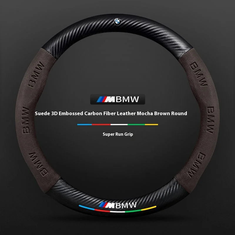 BMW Carbon Fibre Leather Steering Wheel Cover