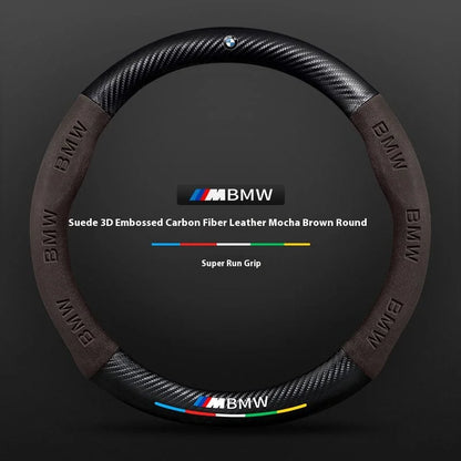 BMW Carbon Fibre Leather Steering Wheel Cover