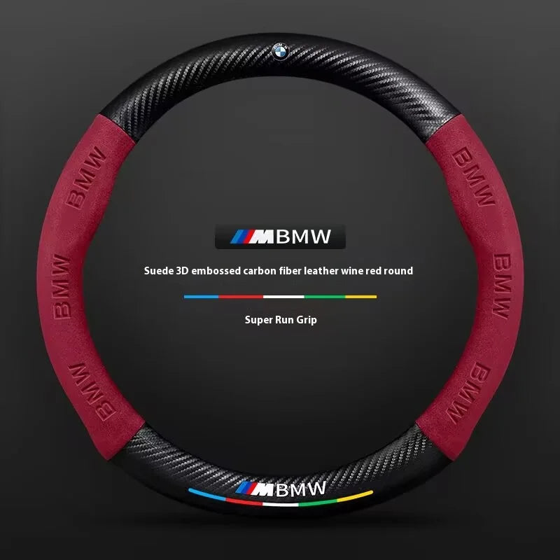 BMW Carbon Fibre Leather Steering Wheel Cover
