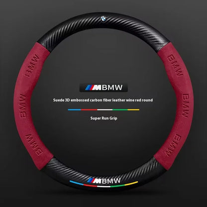 BMW Carbon Fibre Leather Steering Wheel Cover