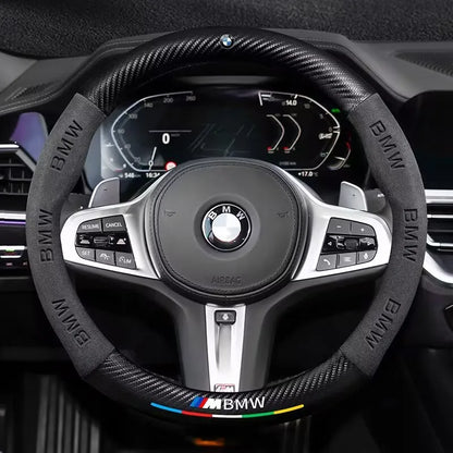 BMW Carbon Fibre Leather Steering Wheel Cover