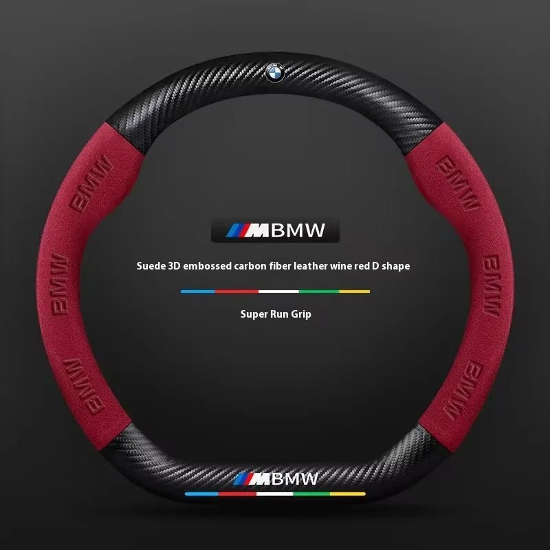 BMW Carbon Fibre Leather Steering Wheel Cover