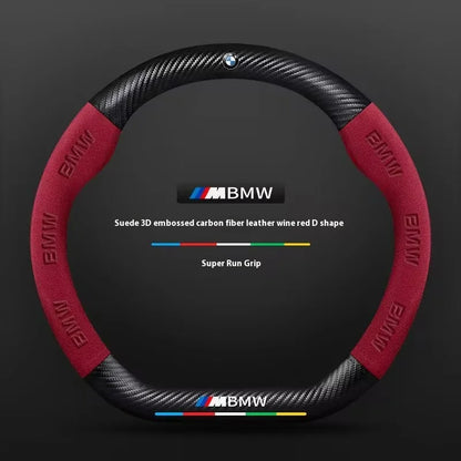 BMW Carbon Fibre Leather Steering Wheel Cover