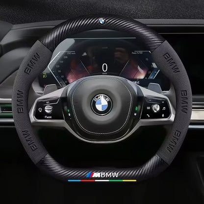 BMW Carbon Fibre Leather Steering Wheel Cover