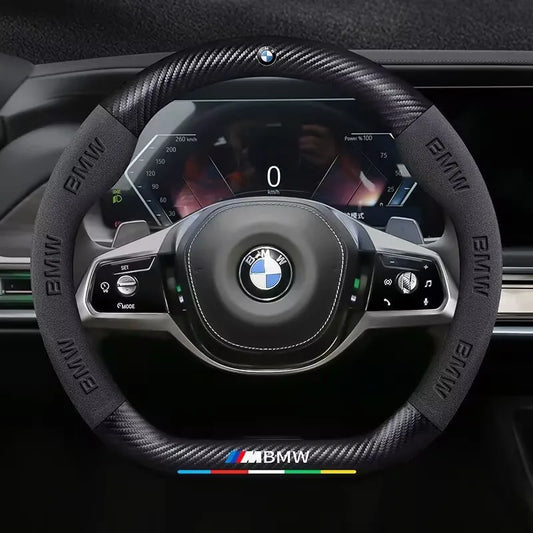 BMW Carbon Fibre Leather Steering Wheel Cover