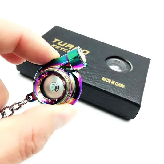 Spinning Turbo Keychain Keyring Spinnning Turbo Sound LED Light