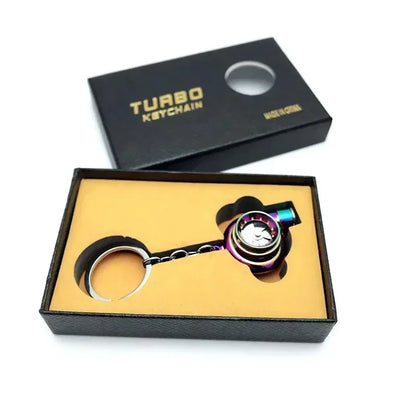 Spinning Turbo Keychain Keyring Spinnning Turbo Sound LED Light 1