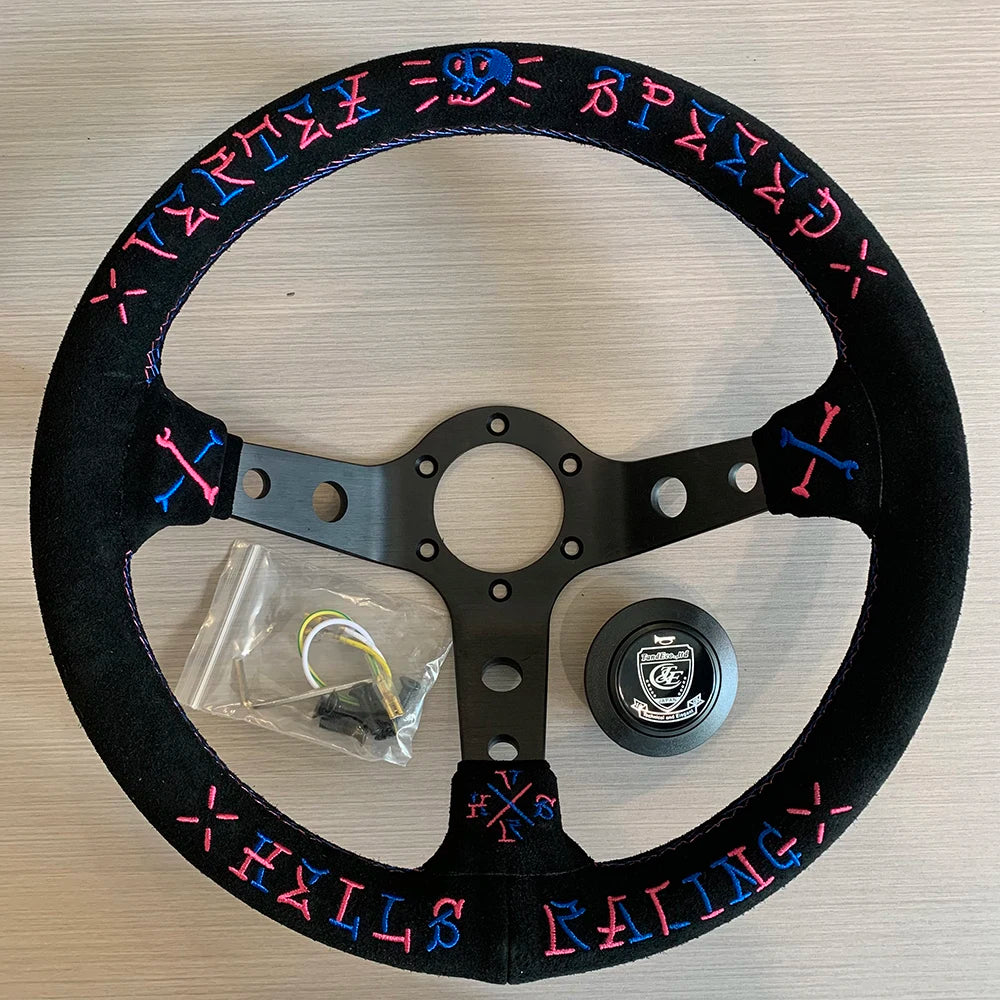 Vertex Suede Leather Steering Wheel 330mm