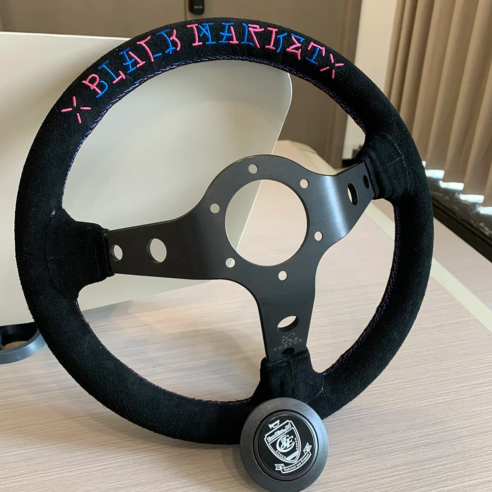 Vertex Suede Leather Steering Wheel 330mm