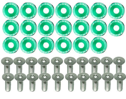 engine bolts and washers dress up kit green