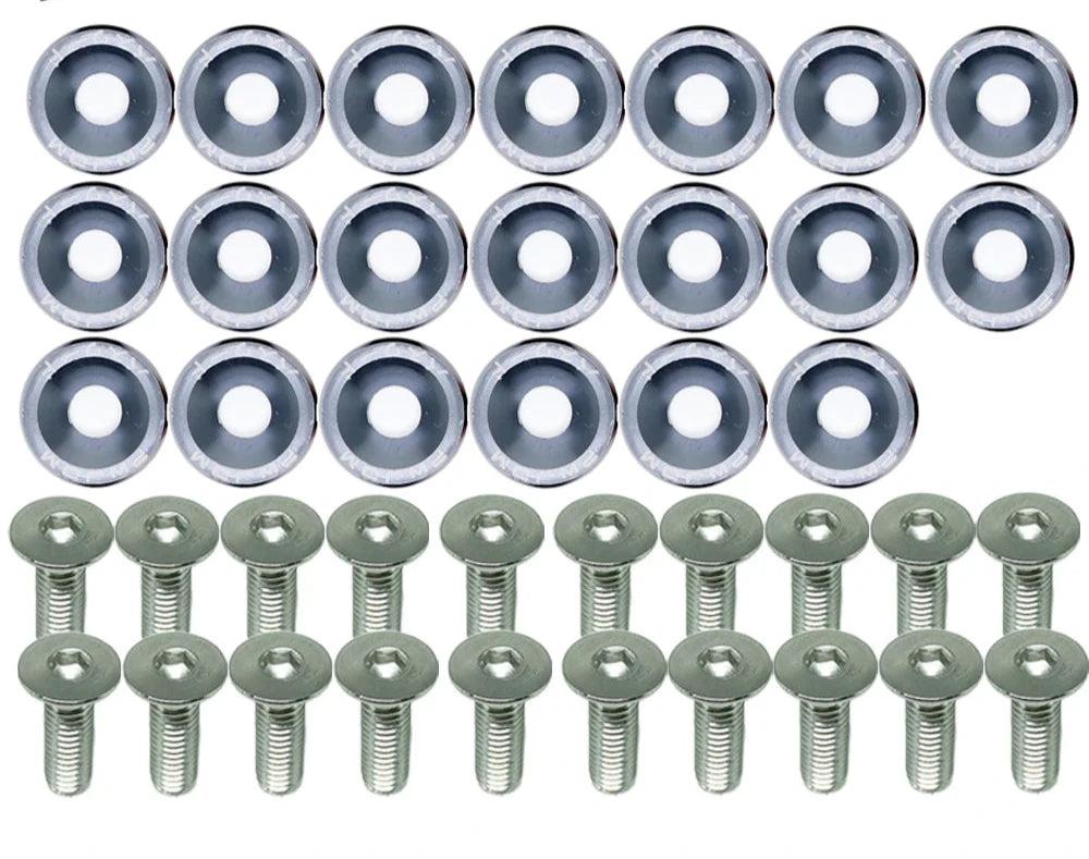 engine bolts and washers dress up kit silver